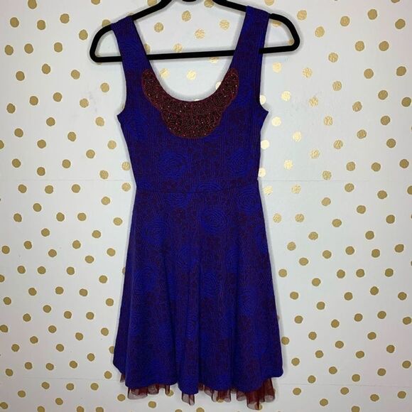 Free people rock princess beaded floral dress XS - Picture 3 of 7